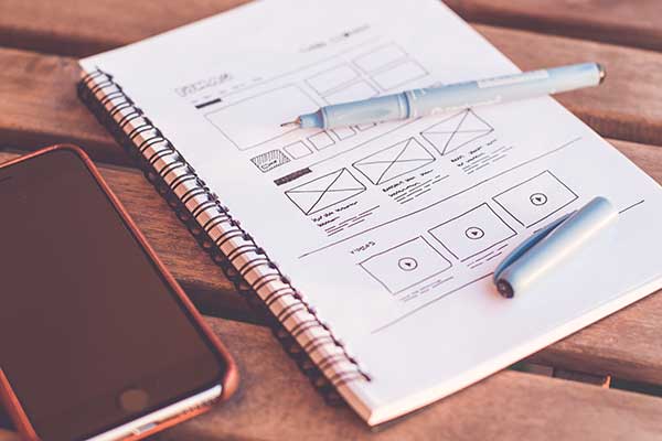 Image of a website wireframe